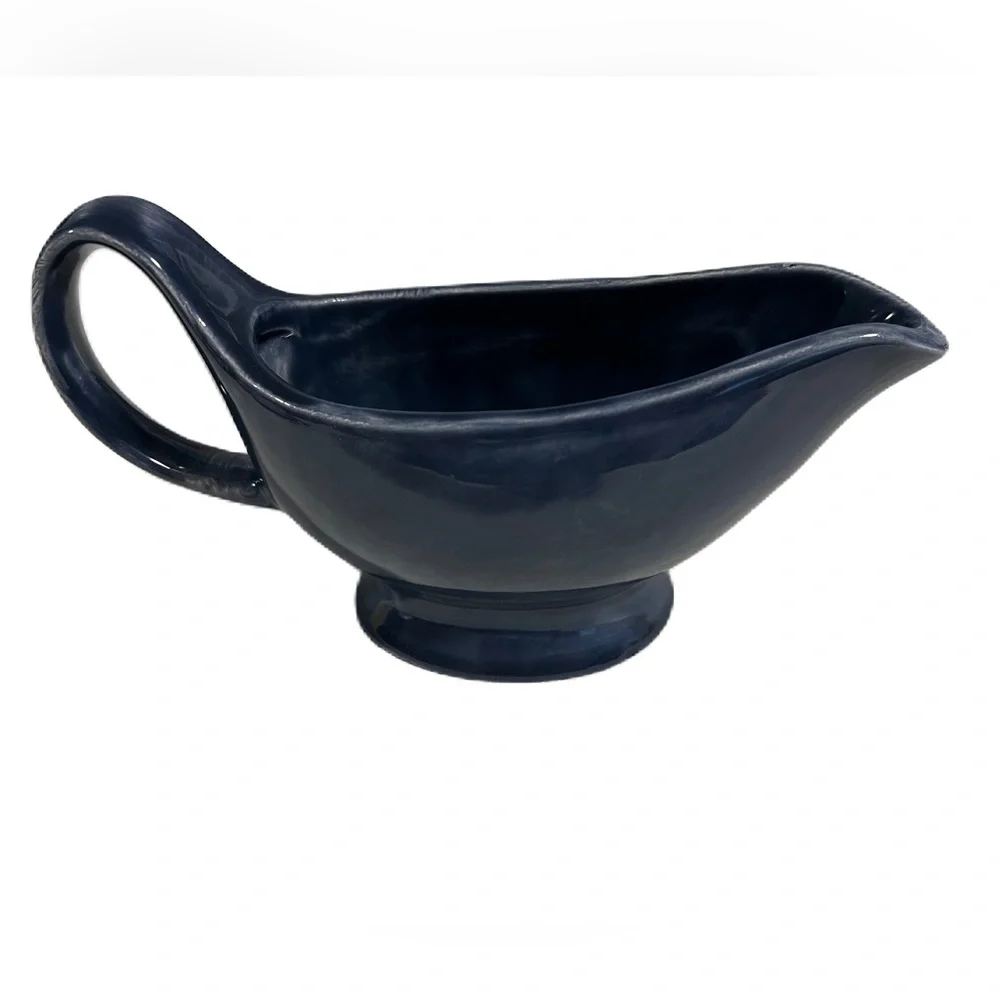 Pottery Barn Sausalito cobalt blue gravy boat